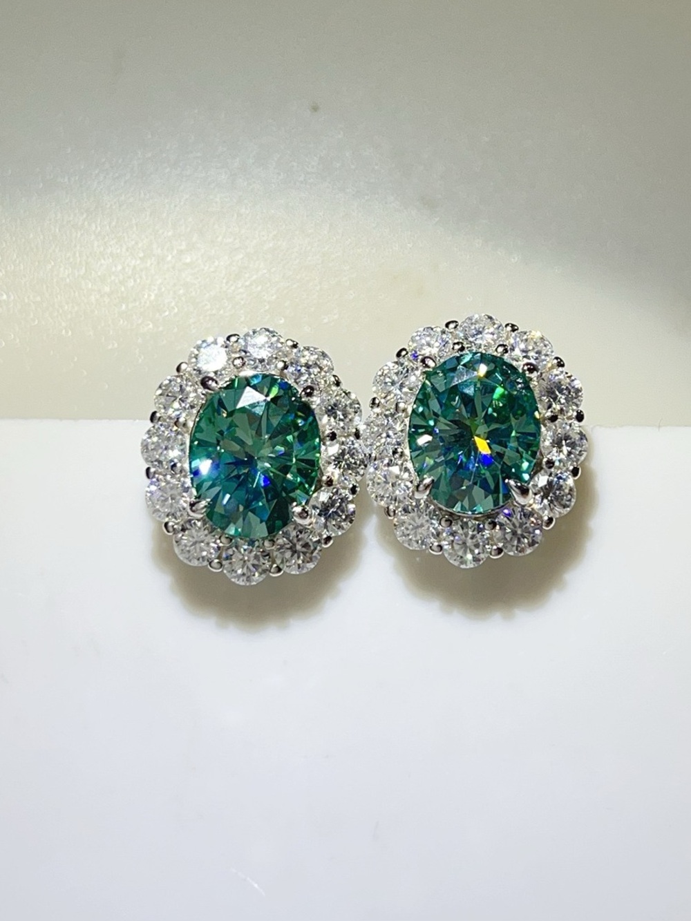 6 Carat Moissanite 925 Sterling Silver Earrings
